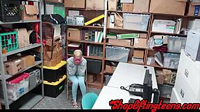 Is This Kinky Black Teen 18+ Riding Cock While Bound After Shoplifting Her Punishment?