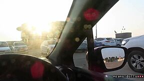 Beach vacation blowbang with black lover sucking tits