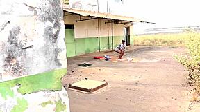 Big-Dicked Head Boy Fucks Short Classmate at Principal's Window