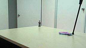 Scarlett Johnson gags on cock during anal casting interview. Slut takes it deep.