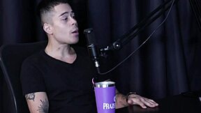 I orgasm during dirty talk interview with blonde tattooed big ass.