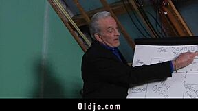 I gave my old teacher a hard fuck-break, sucking his cock