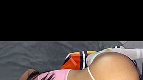 Skinny latina teen, ride that anal creampie gaping hard!