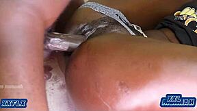 Petite Ebony Soaking Wet Pussy Creampie Compilation