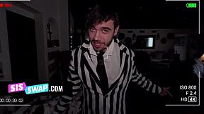 Stepbros and stepsisters have sex to avoid ghosts