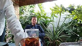 Unexpected encounter with muscular babe