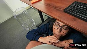 is that sneaky blowjob under the table in class?