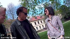 Lina Arian's first DP gapes and swallows deep anal