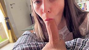 Give Me Your Cock Now Step Sister Sucks Dick And Takes Cum In Mouth