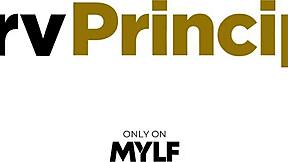 Skinny girls in college 3some with perv principal