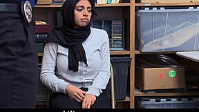 i caught sexy arab busty stealing and fucked her hardcore in garage