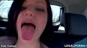 Lina Arian's first DP gapes and swallows deep anal