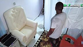 African teen sucks doctor's cock in hospital for hardcore action