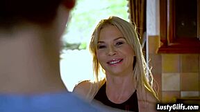 Former babysitter Nadya Basinger meets the young stud wildly