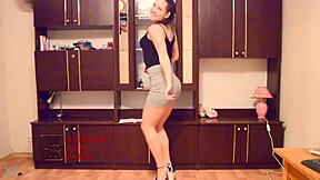 hot secretary dancing in the office