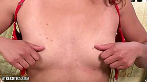 Naughty Liv Revamped fingers her wet pussy with toys in solo session.