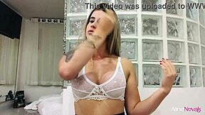 blonde young pussy riding feels so emotional and intense