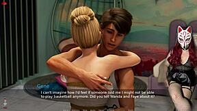 blonde milf plays game with stepsister