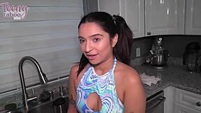 Older Seth Brogan promotes and fucks babysitter Kiana Kumani for a raise