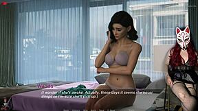 blonde milf plays game with stepsister