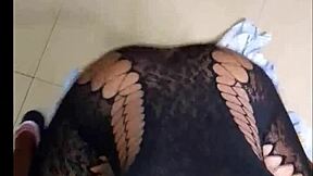 petite sexy ass girl wanks happily as package