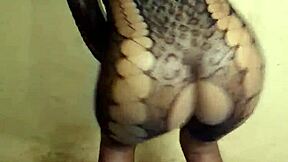 petite sexy ass girl wanks happily as package