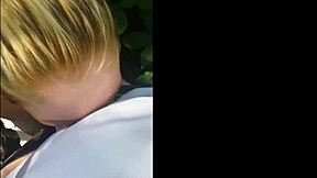 Cute Tinder Girl Gives Intense Outdoor Blowjob