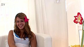 Elizabeth Bentley, 19yo cutie, sucks huge cock in POV and swallows massive load