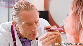 Teen Babe Gags on Doctor’s Big Cock in Sloppy Deepthroat