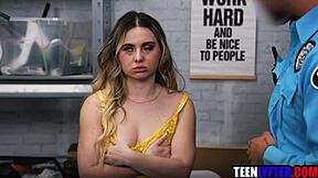 Tiny Teen Shoplifter Gets Intense Strip Search And Hard Fuck