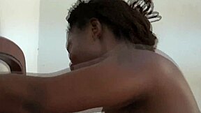 hot brazilian girl takes huge cumshot after anal