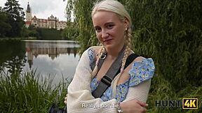 hunter picks up shaved teen in park for rough pov fucking