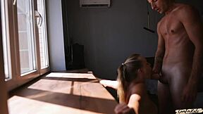 Fucking Blonde Couple's Ass And Pussy In Quick Morning Sex, Waking Neighbors