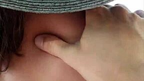 Hot Stepmom Teases Pussy Outdoor, Gives Intense Blowjob.