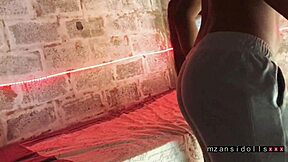 Ebony babe's blowjob contrasts with her vibrator fingering.