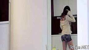 Elegant Teen 18+ Plays Softcore Before Wild Gangbang Action.