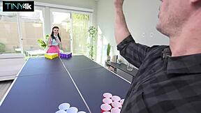 Holy! Julia James Gets Her Hole Stuffed After Pong Loss!