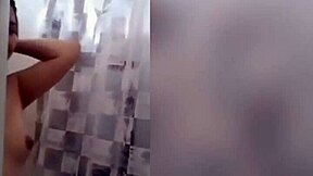 I see cute latina showerin' with tattoos