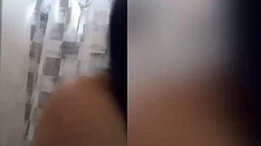 I see cute latina showerin' with tattoos