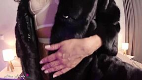 Hot brunette masturbates with fingers and vibrator