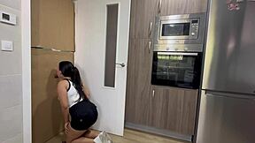 I Clean Kitchen And Find Cock In Glory Hole