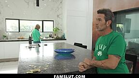 stepdad fucks stepdaughter in taboo st. patty's affair!