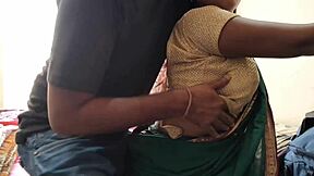 Marathi aunty fucks neighbor uncle in missionary and creampie