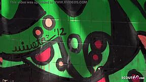 German scout meets petite teen Natascha for first time