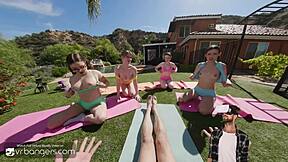 vr bangers hot sex with four sexy college girls part two