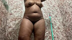 Are these huge ebony tits full of milk ready for cum?