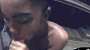 my girlfriend's thai friend sucks my dick on the balcony and swallows