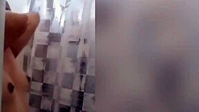 I see cute latina showerin' with tattoos