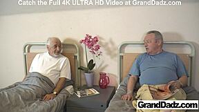 Skinny Nurse Teases Old Patient With Tight Body in Hospital