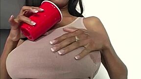 Black teen with huge boobs gets pounded by big white dick